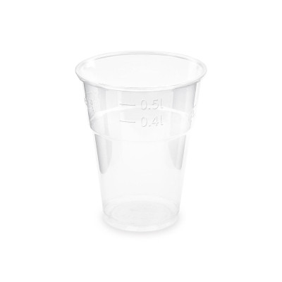 Pohár plastové 500ml priehľadný/ 12ks ECO
