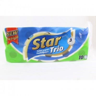 Ooops Star Trio Toaletný papier10 rol/3vrstv