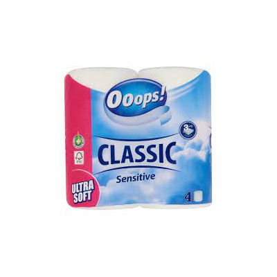 Ooops! Toaletný papier Classic Sensitive 4 rol/3vrstv.