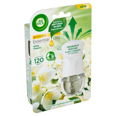 Air Wick stroj + náplň 19ml Biele kvety