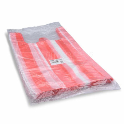 HP68410 Taška (HDPE) pruhovaná 30+14x50cm, 10kg - 100ks/bal