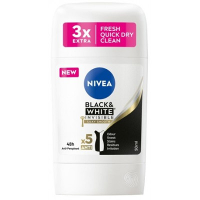 Nivea Stick 50ml B&W Invisible Silky Smooth