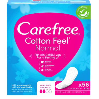 Carfree hygienické vložky 56ks Cotton Feel Normal