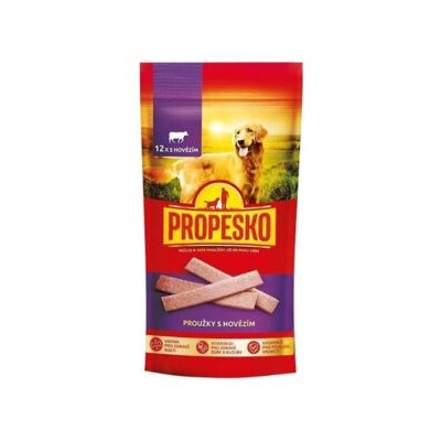 Propesko Snack pre psov hovädzie mäsité prúžky 120g