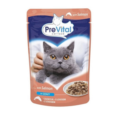 PreVital kapsička pre mačky 100g losos v omáčke