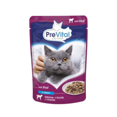 PreVital kapsička pre mačky 100g teľa