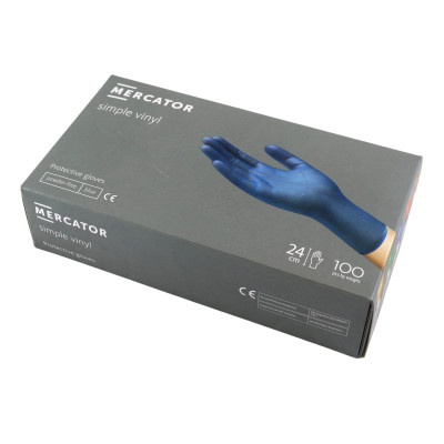 Mercator Vinylové rukavice S 100ks Modré