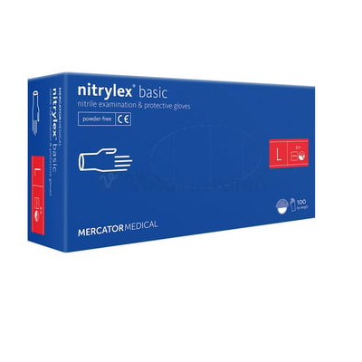 Mercator Nitrilové rukavice basic L 100ks tmavo modré