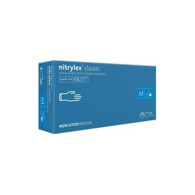 Mercator Nitrilové rukavice classic M 100ks modré